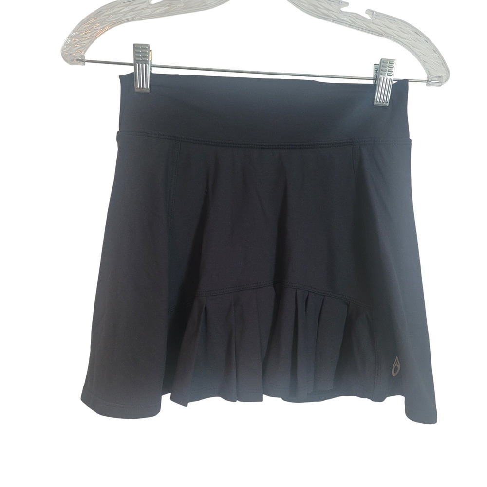 Dona Jo JoJo Skirt Black‎ Athletic Tennis Prep Skort Ruffle Hem Size 1 XS Pocket